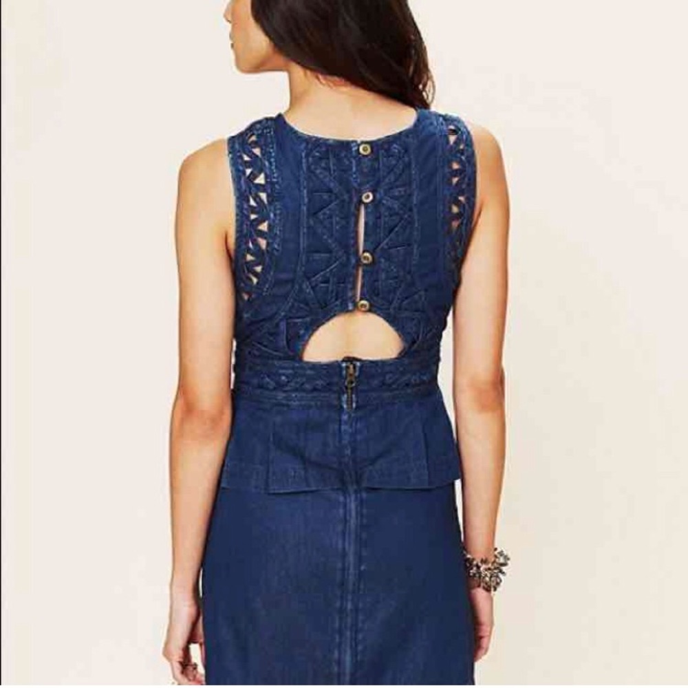 Free People New Romantics Denim Dress